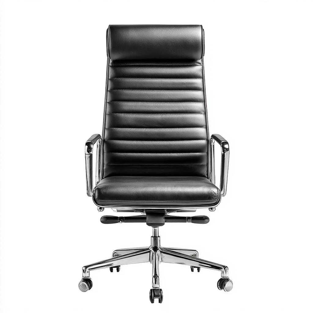 Sedia da ufficio con schienale alto 65x65x120 cm - nero - design moderno per ufficio e studio-Oakmynest