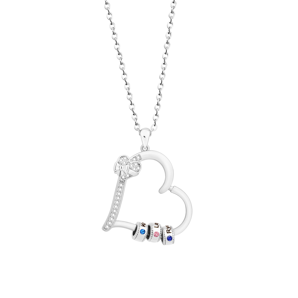 Mother's Day Gift🎁 Mother's Love Necklace, Diamond Heart Bead Necklace