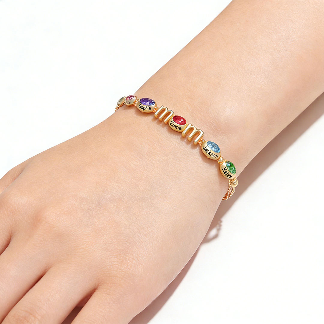Color Egg MOM Birthstone Bracelet