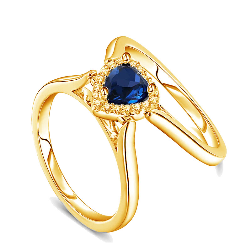 Halo Heart Cut Personalized Sterling Silver Reversible Ring