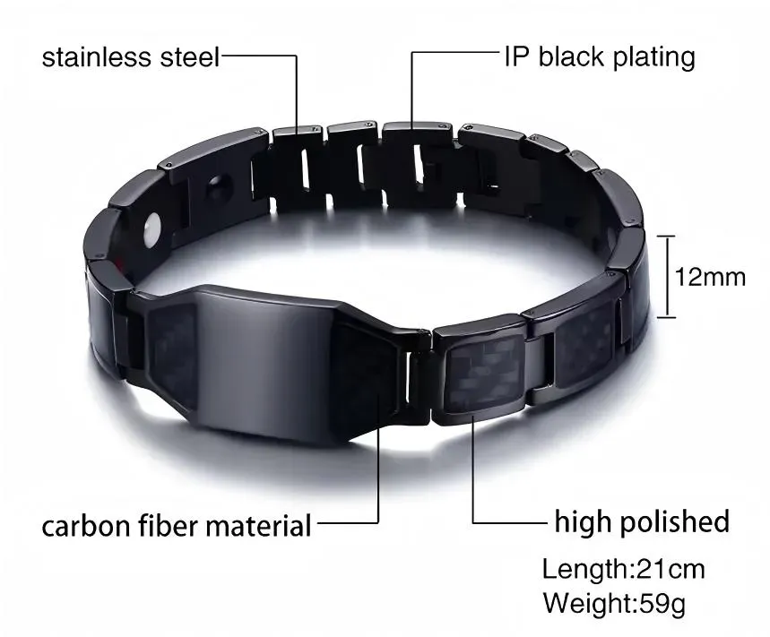 Father's Day🎁 Customizable Titanium Steel Carbon Fiber Photo Bracelet