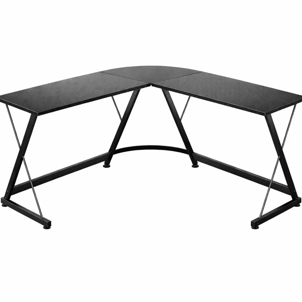 Table d'ordinateur en L ergonomique et stable pour gaming et études