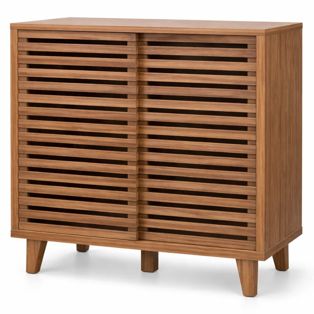 Buffet avec Portes Coulissantes en Bois - Design Moderne pour Salon ou Chambre