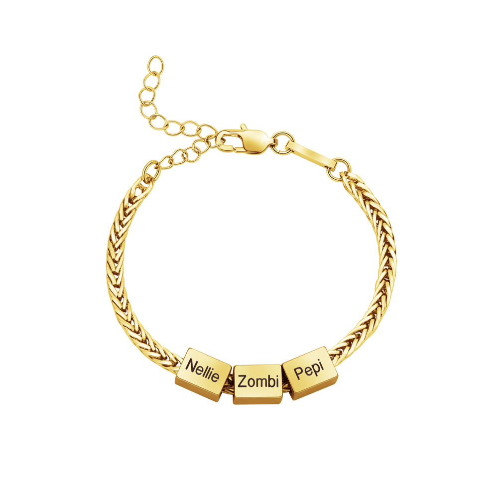 Personalized Name Bead Bracelet