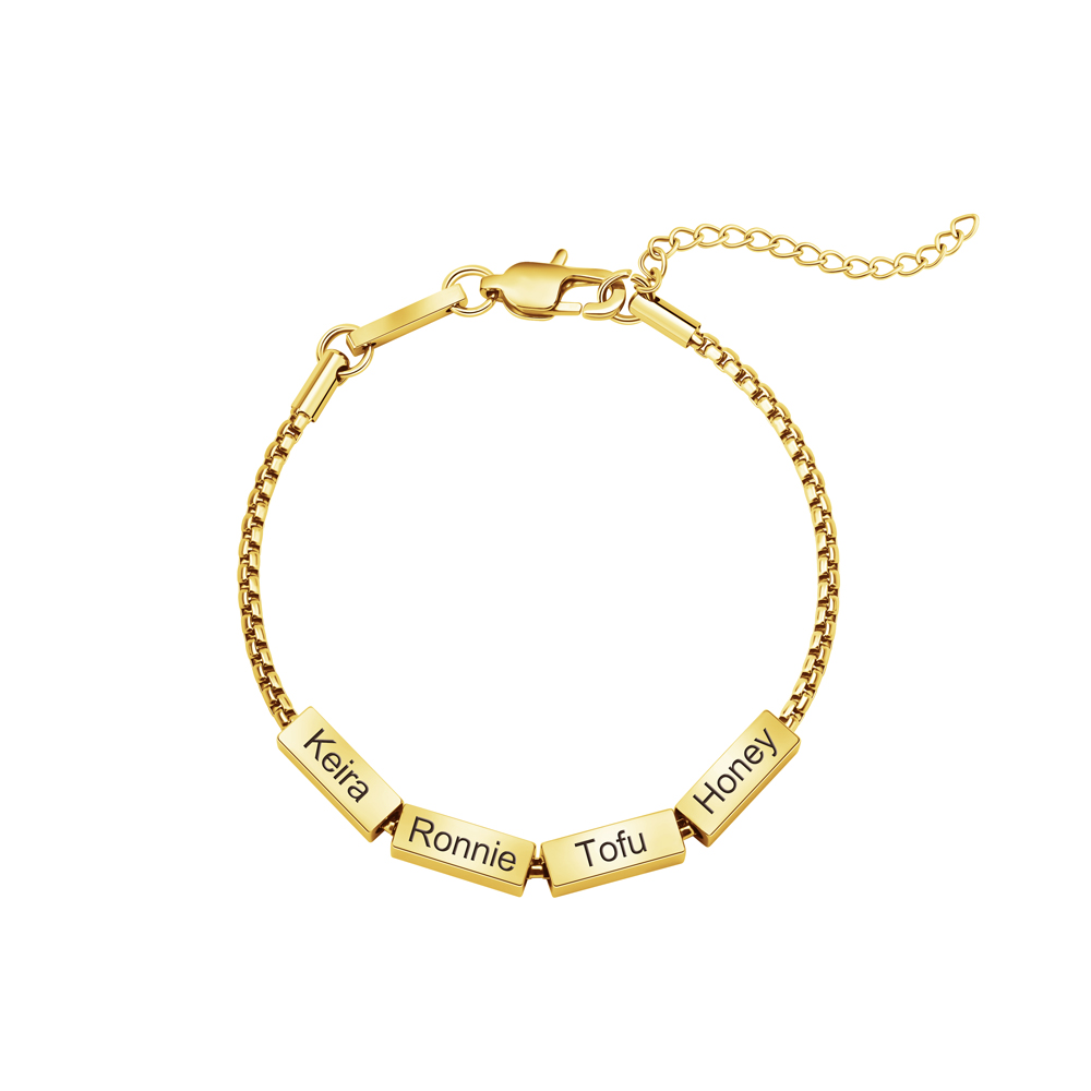 Personalized Name Bead Bracelet