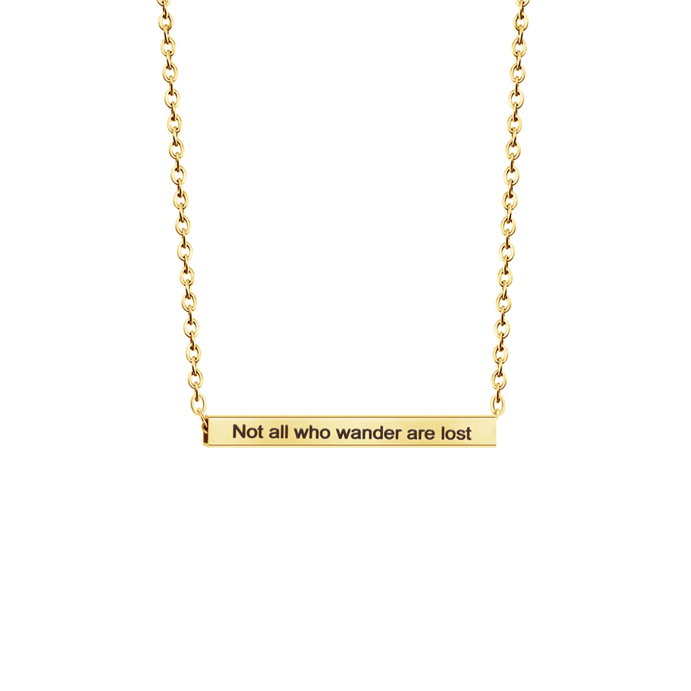 Personalized Custom Bar Pendant Necklace