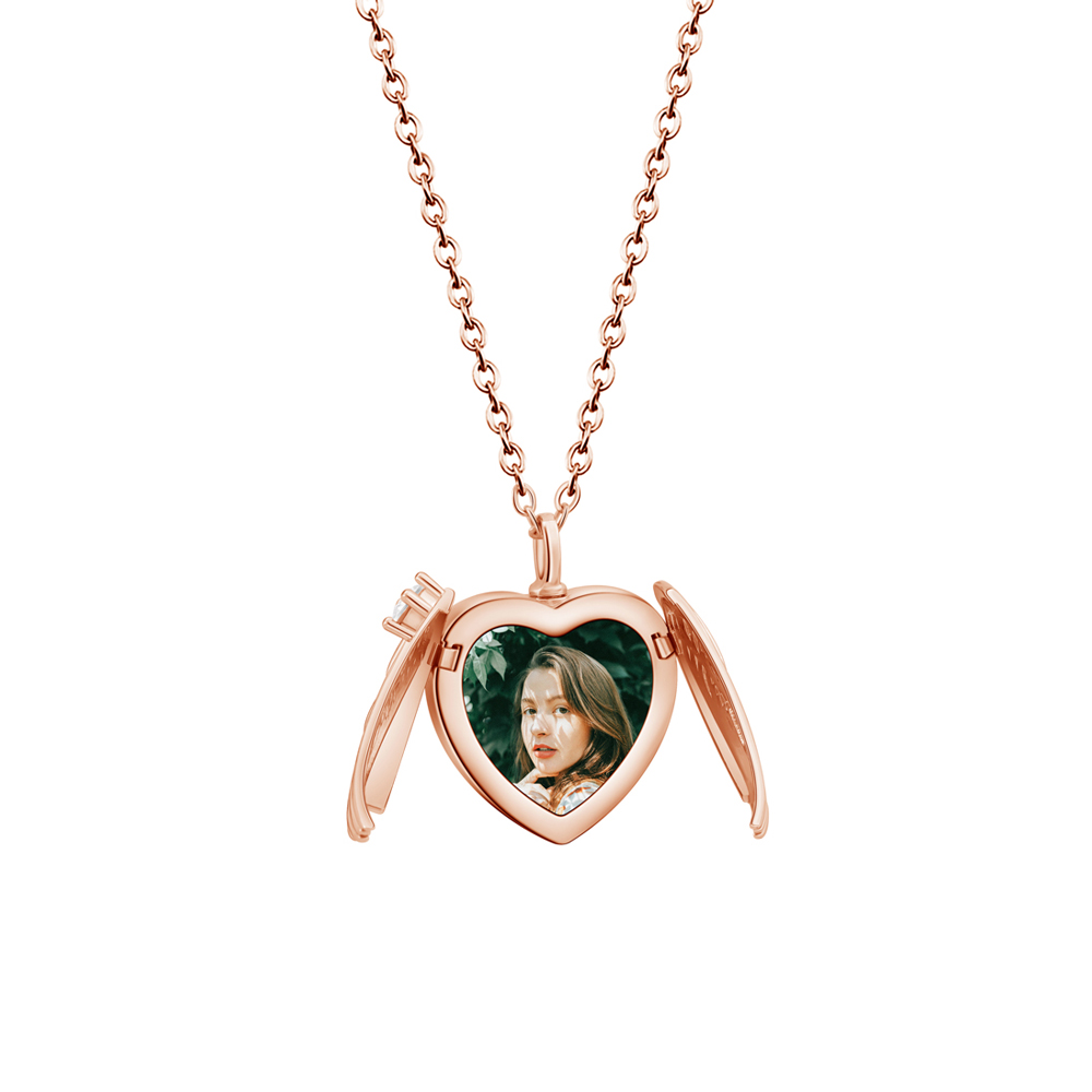 Winged Heart Photo Urn Necklace