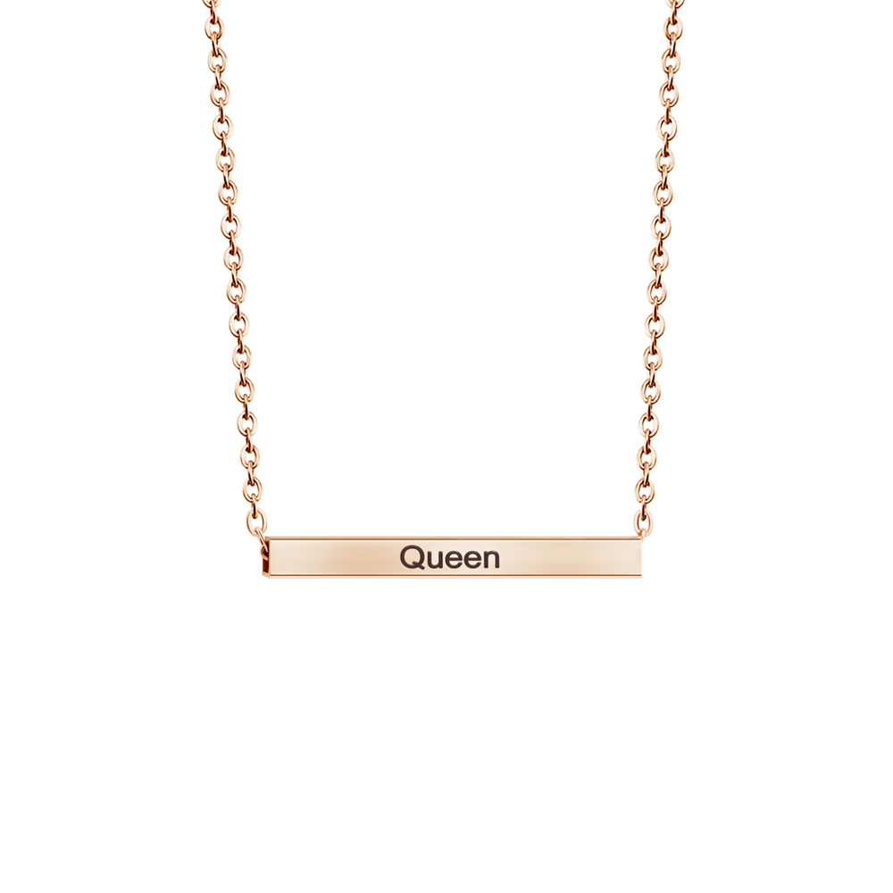 Personalized Custom Bar Pendant Necklace