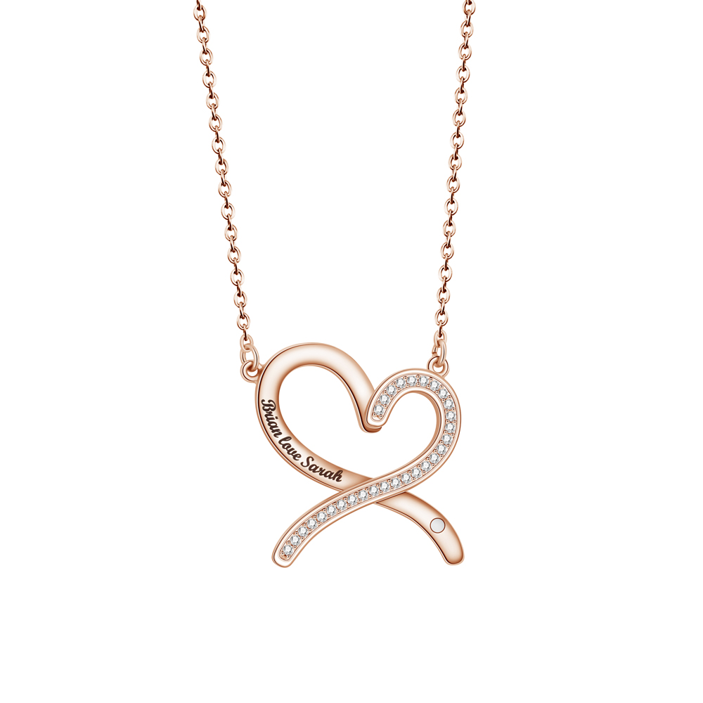 Rotatable Infinite Heart Necklace