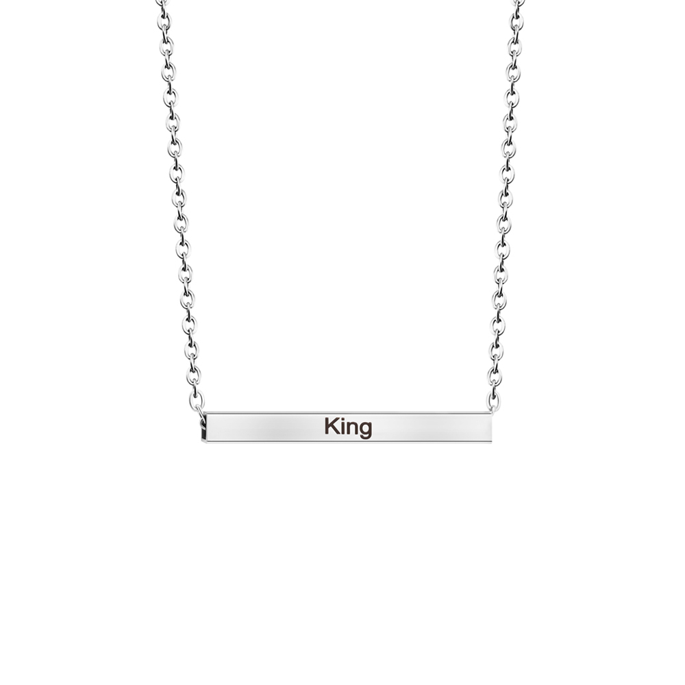Personalized Custom Bar Pendant Necklace