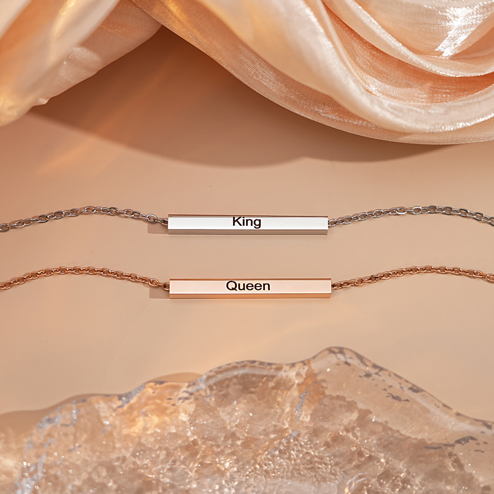 Personalized Custom Bar Pendant Necklace