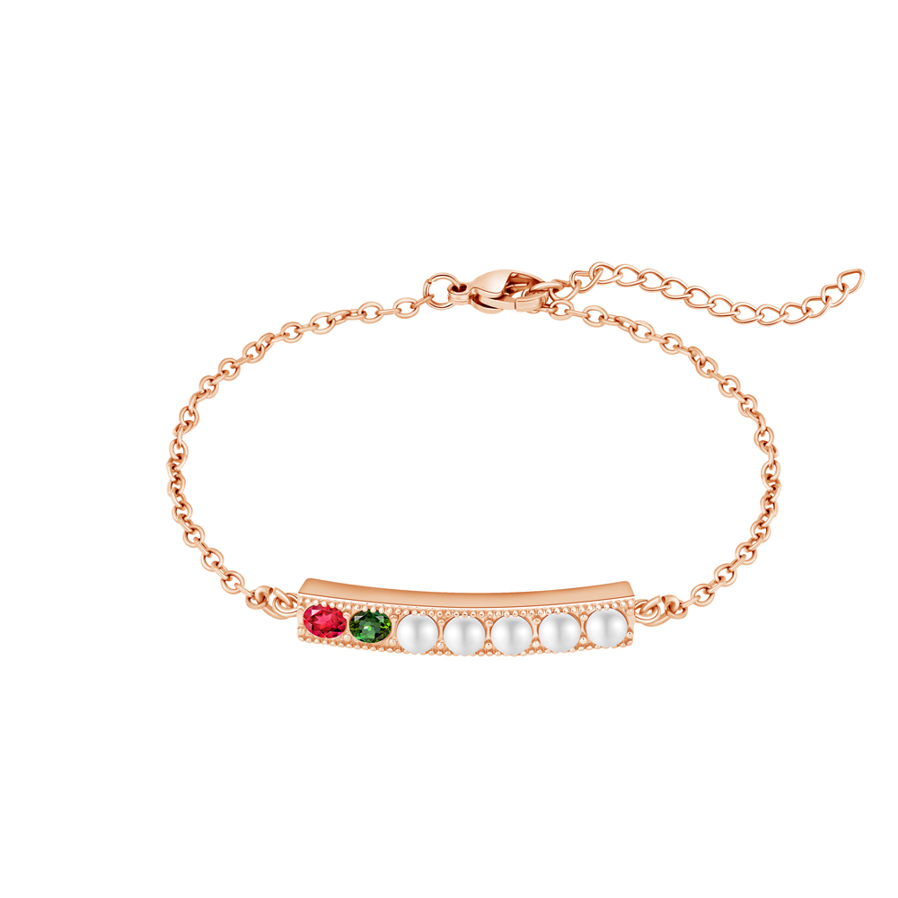 ✨ Personalized Birthstone & Pearl Bracelet/Necklace ✨