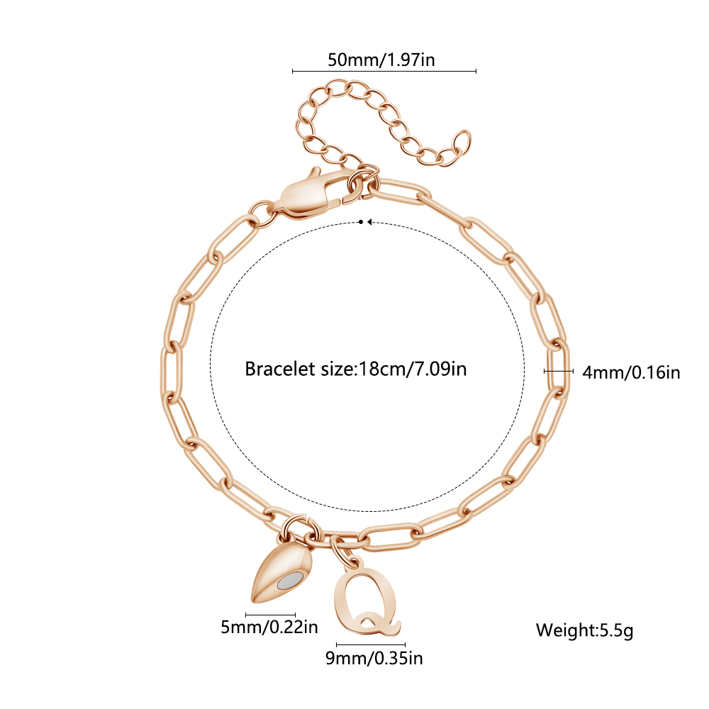 Couple Letter Magnetic Bracelet