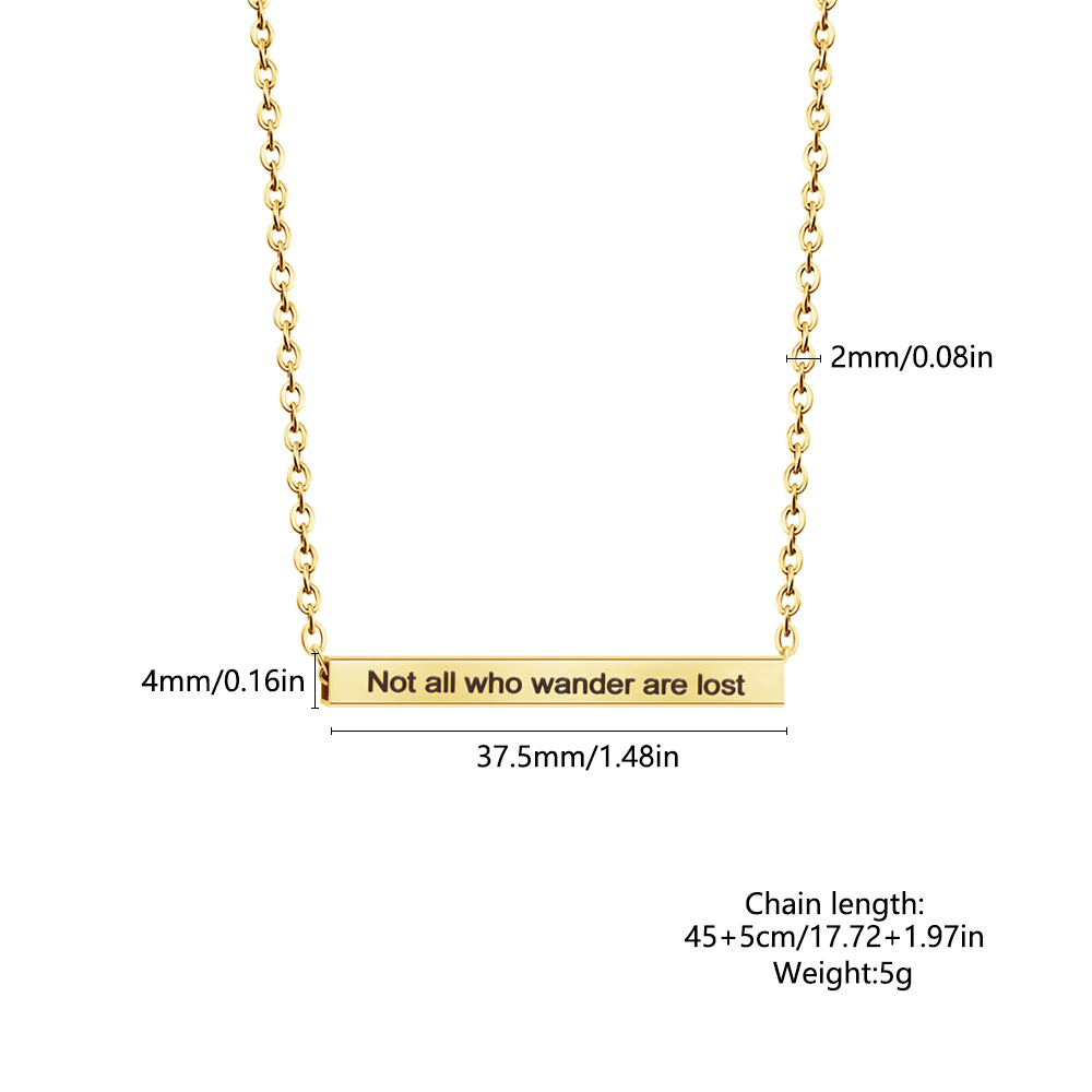 Personalized Custom Bar Pendant Necklace