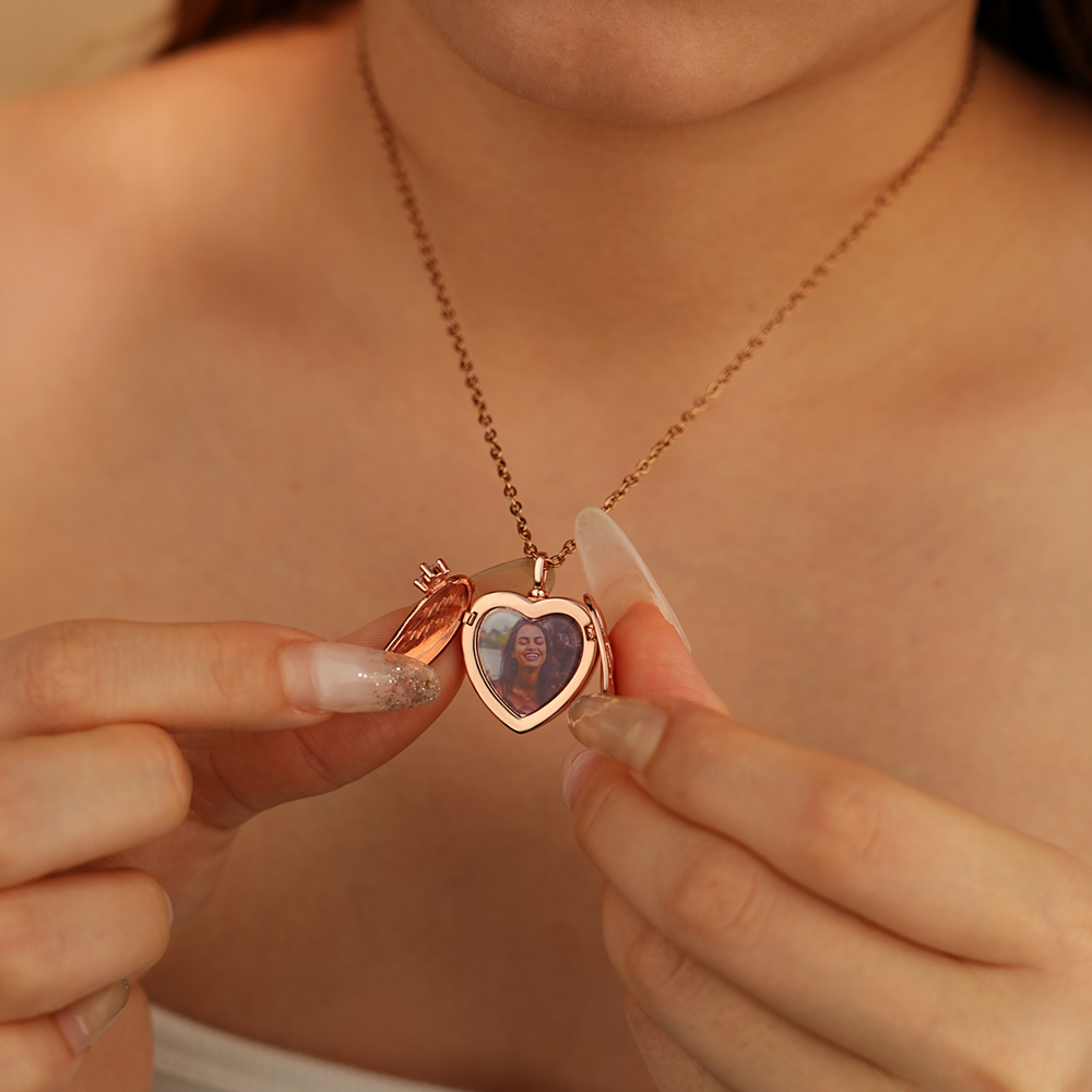 Winged Heart Photo Urn Necklace