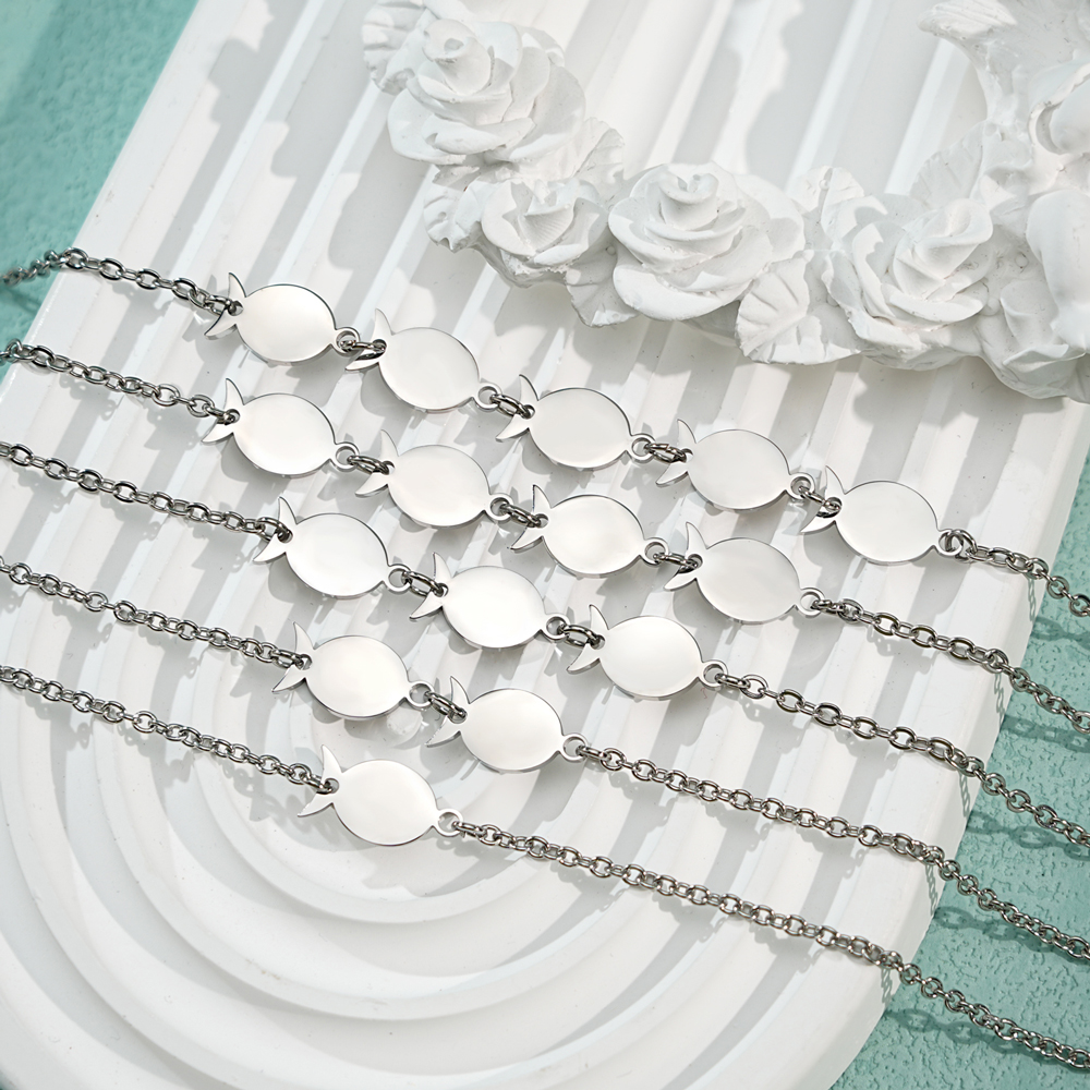 Custom Name Fish Charm Bracelet