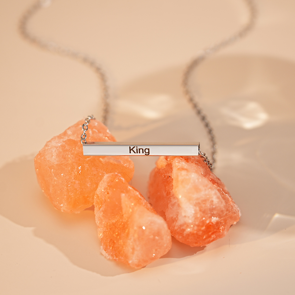 Personalized Custom Bar Pendant Necklace