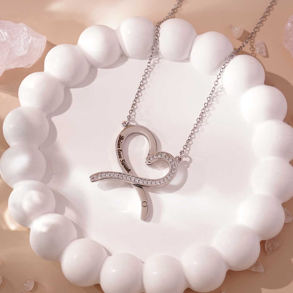 Rotatable Infinite Heart Necklace