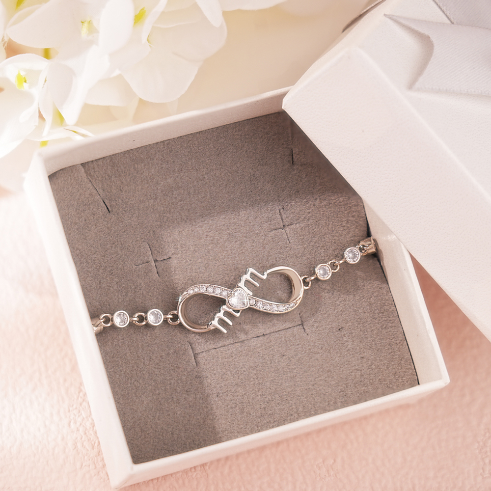 Timeless Love Mother's Bracelet - Infinity & Heart Crystal Design