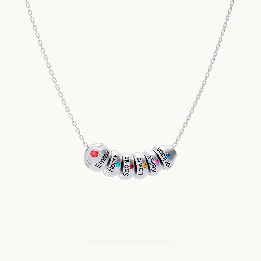 Mother's Day Gift, Birthstone Bead Pendant Necklace