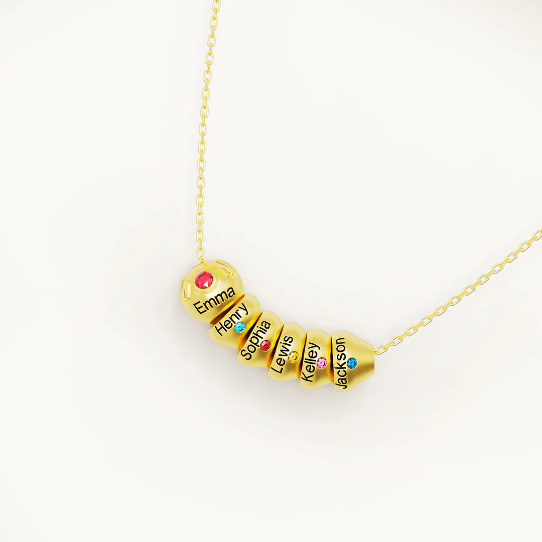 Mother's Day Gift, Birthstone Bead Pendant Necklace