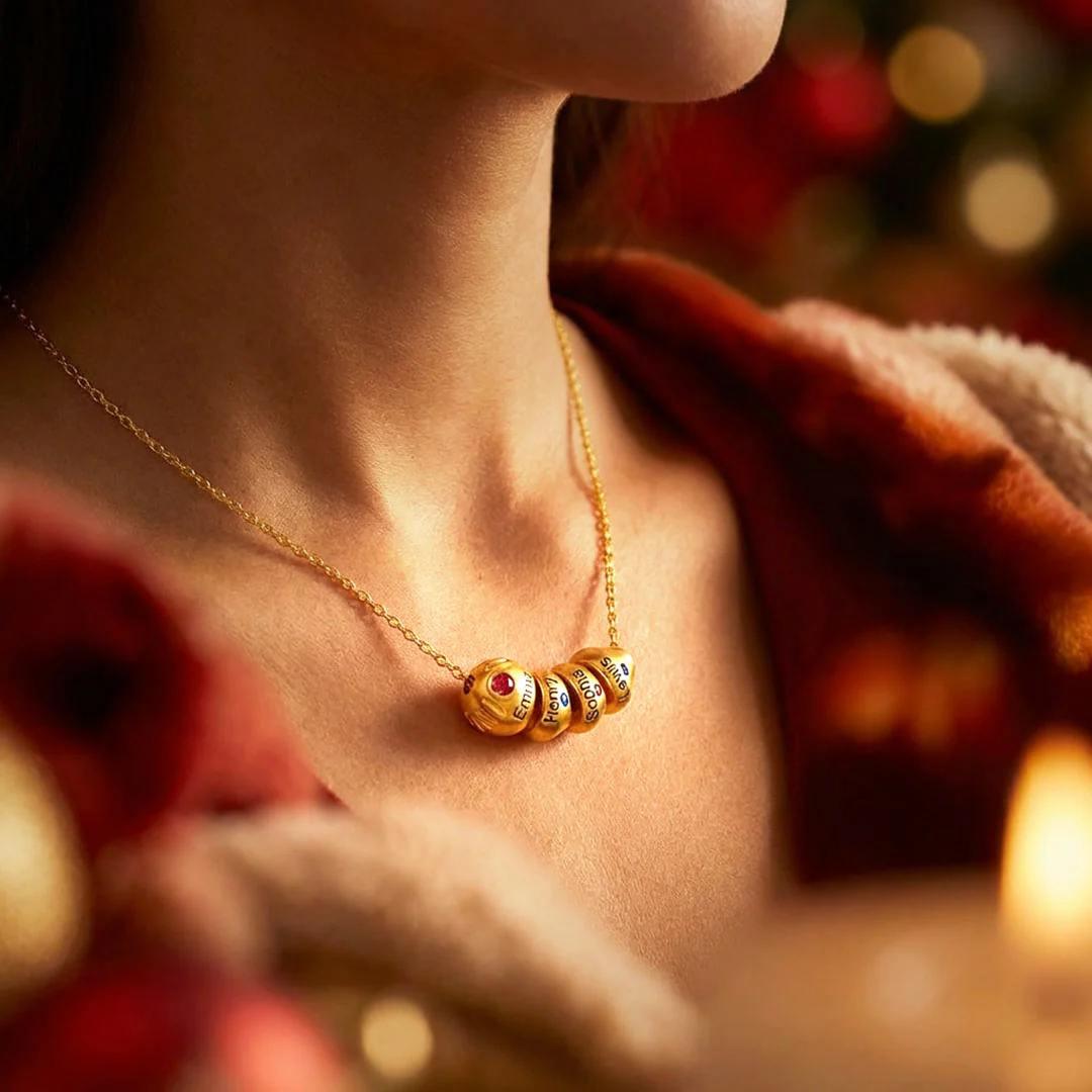 Mother's Day Gift, Birthstone Bead Pendant Necklace