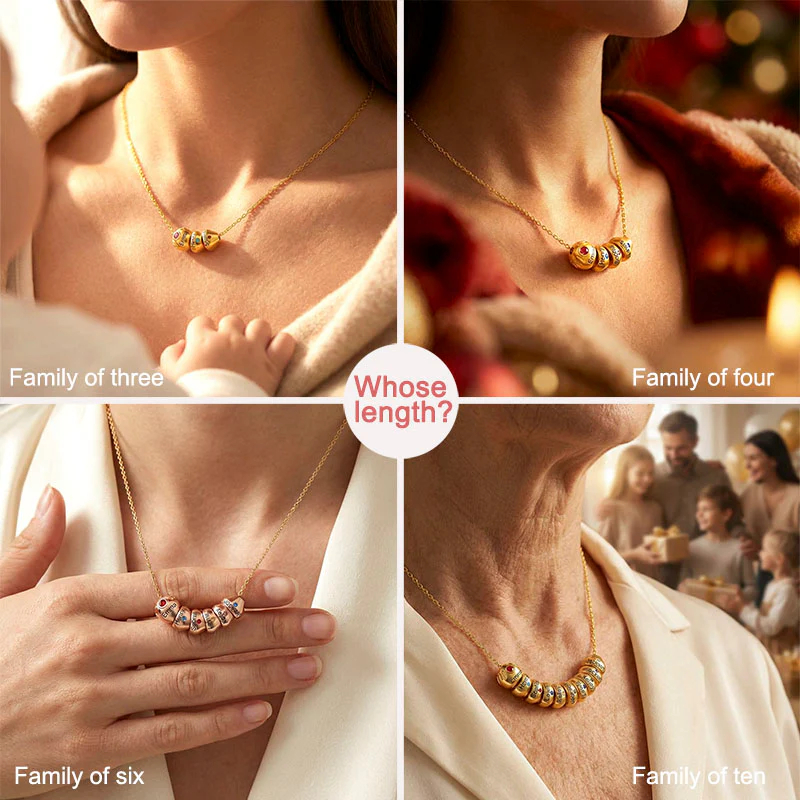 Mother's Day Gift, Birthstone Bead Pendant Necklace