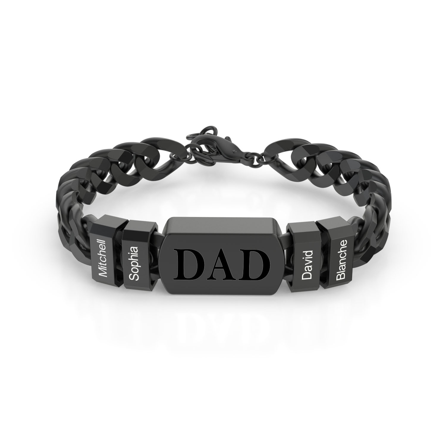 Cuban Chain Square Bead Bracelet