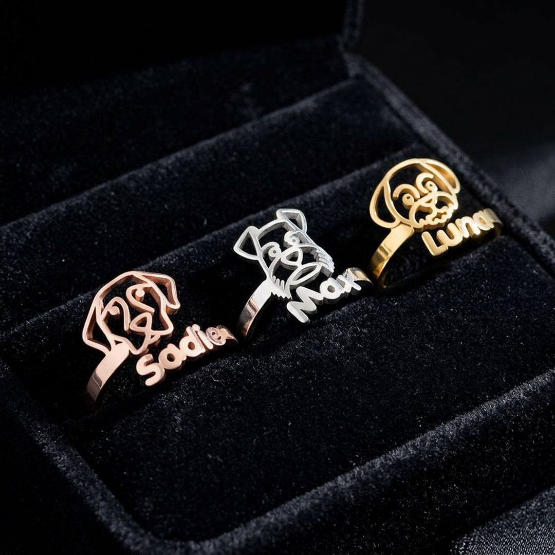 Pet dog name ring