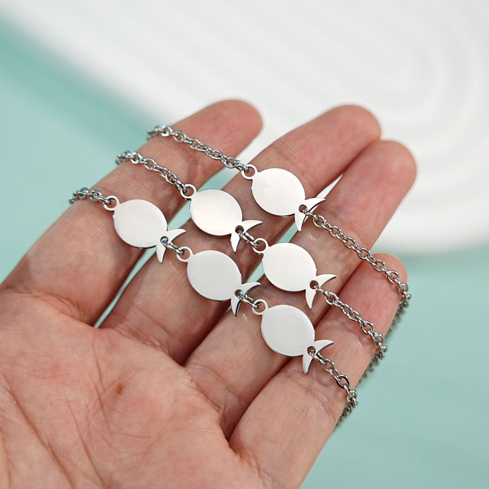 Custom Name Fish Charm Bracelet