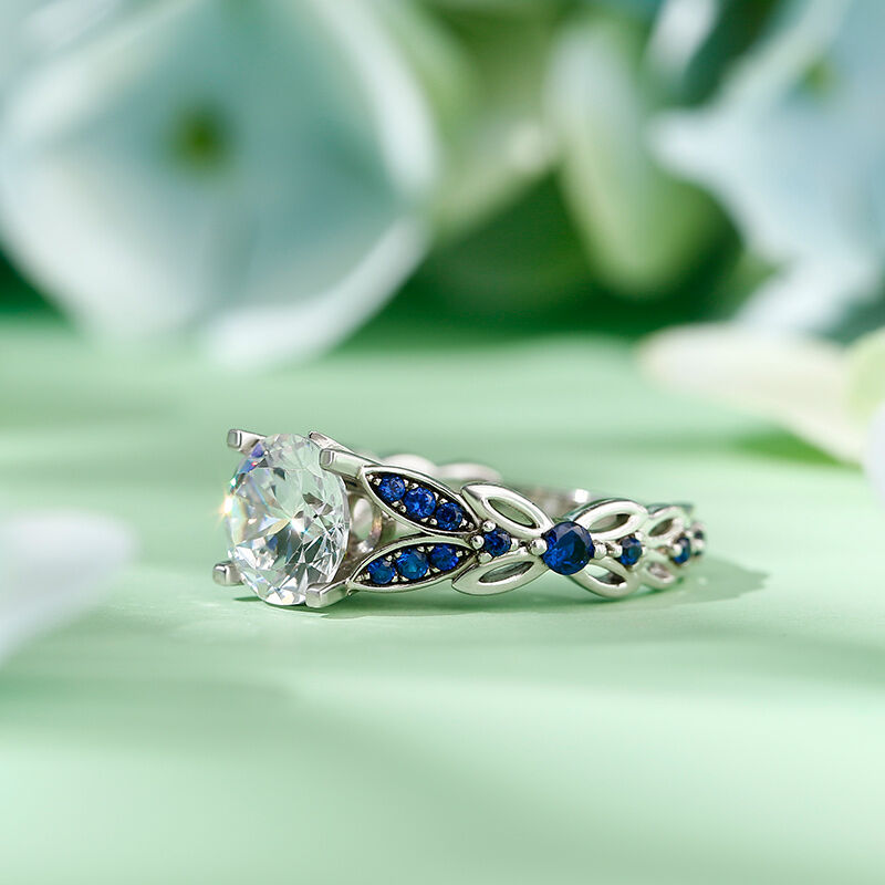 Vintage Butterfly Round Cut Sterling Silver Ring