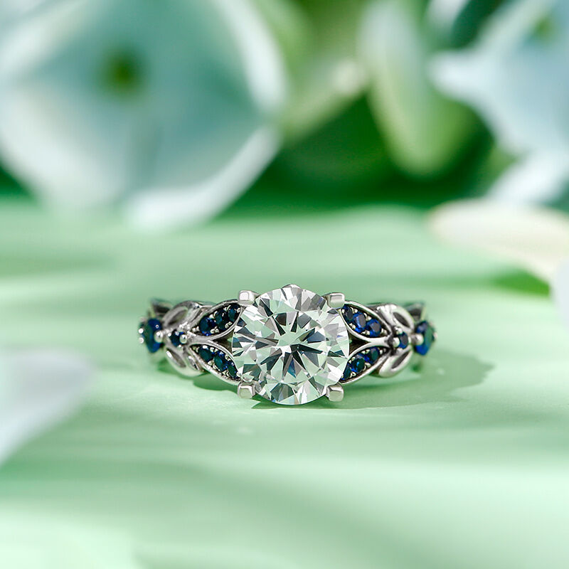 Vintage Butterfly Round Cut Sterling Silver Ring