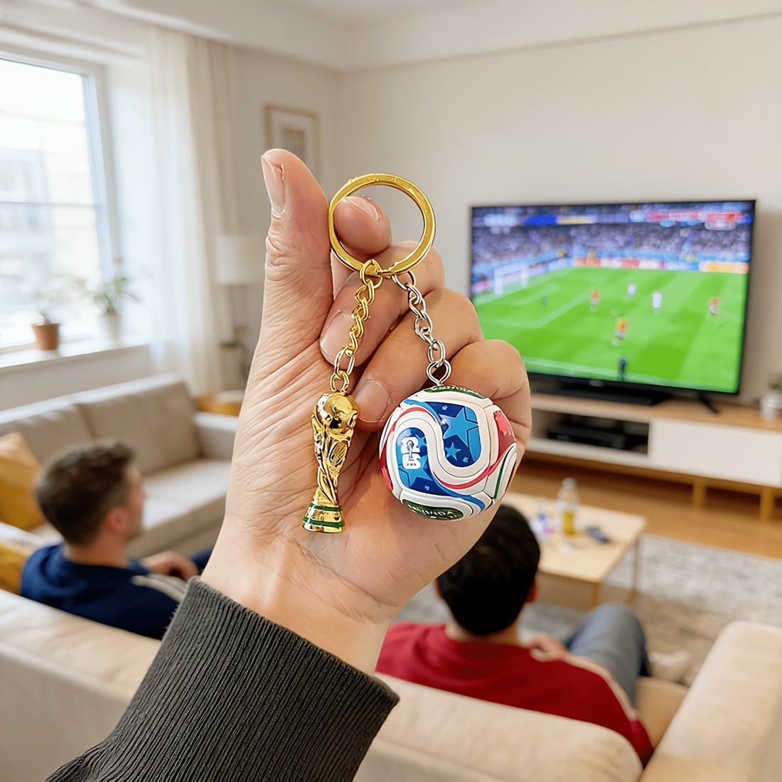 2026 FIFA World Cup Mini Trophy & Football Keychain Set