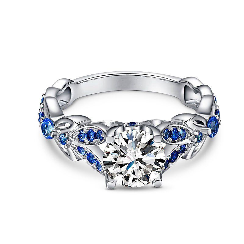 Vintage Butterfly Round Cut Sterling Silver Ring