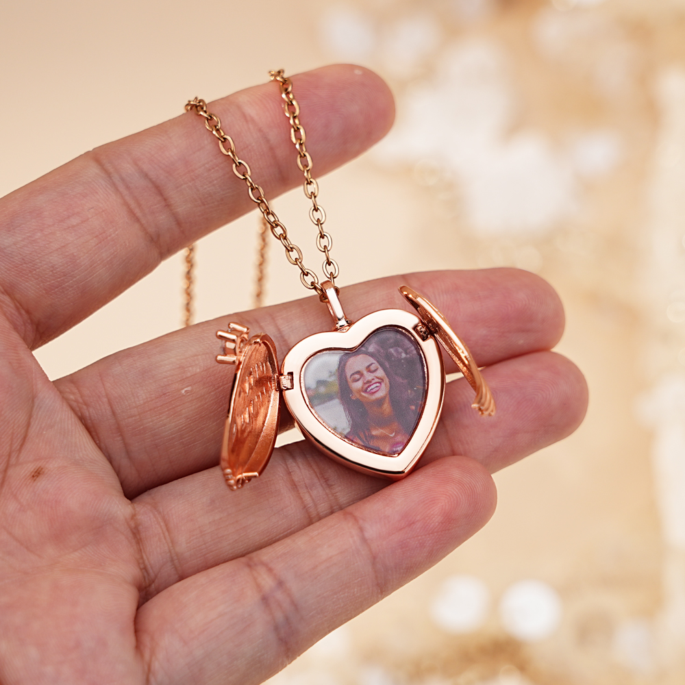 Winged Heart Photo Urn Necklace