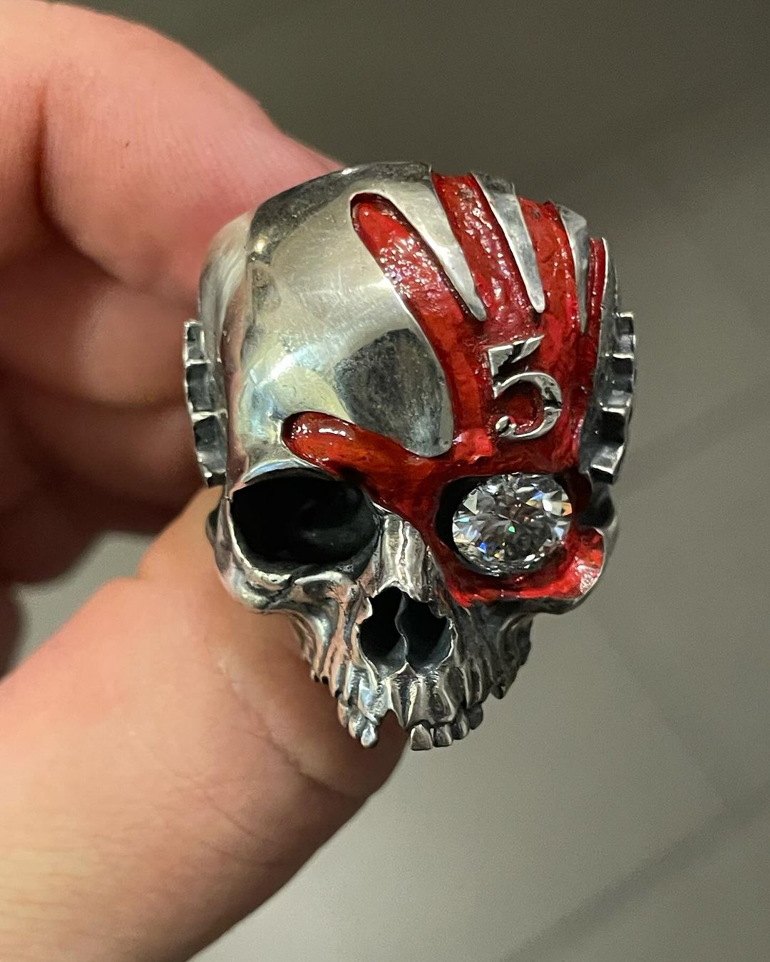 💀Five Finger Death Punch Skull Ring🎉10th Anniversary Special Offer🎉