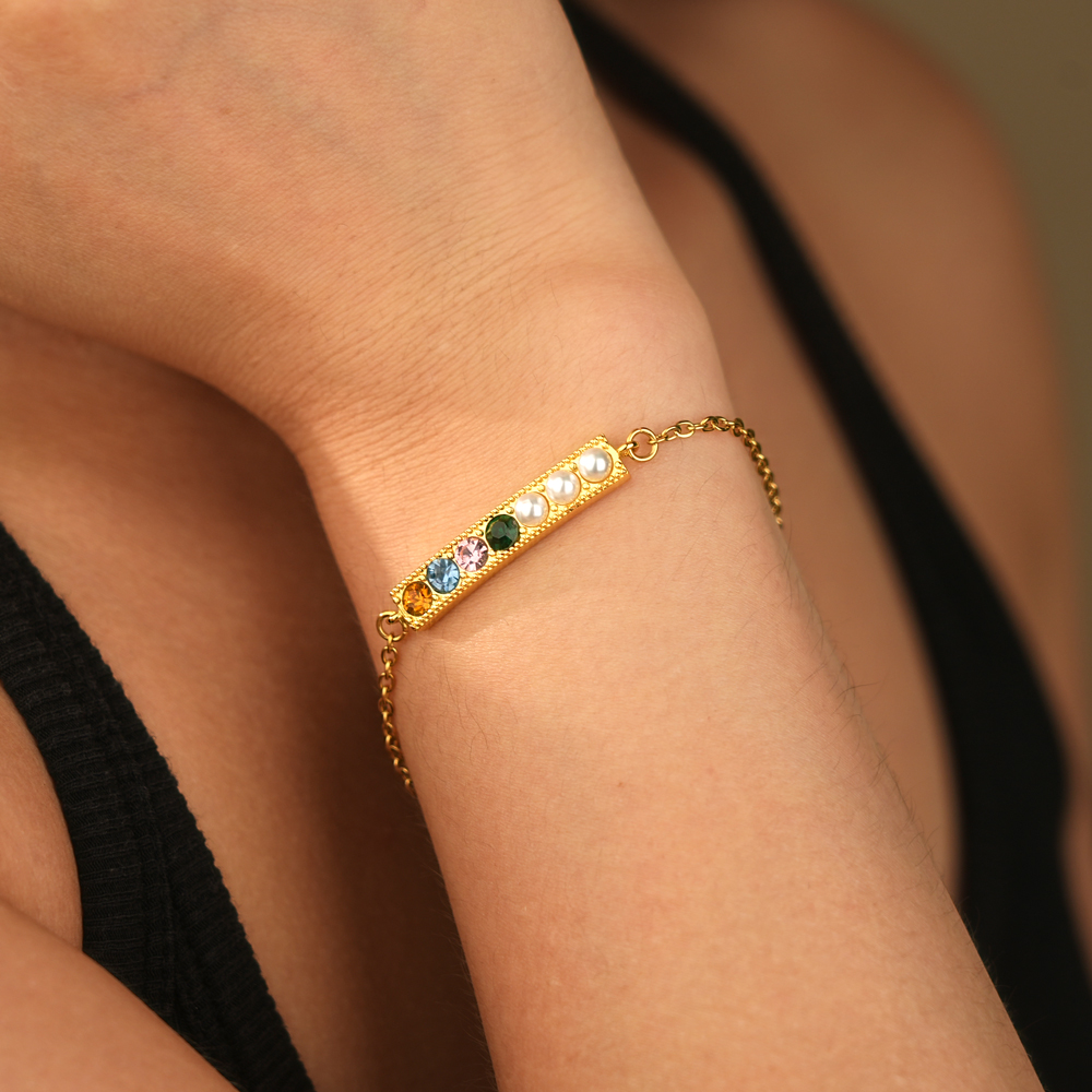 ✨ Personalized Birthstone & Pearl Bracelet/Necklace ✨