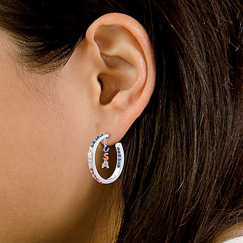 Gold- And Silver-Tone Seasonal Charm Hoop Earring