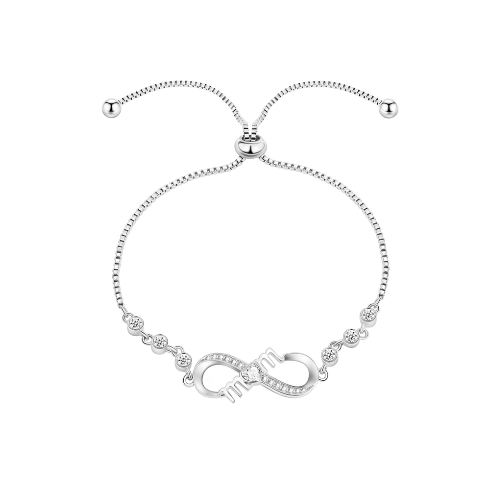 Timeless Love Mother's Bracelet - Infinity & Heart Crystal Design