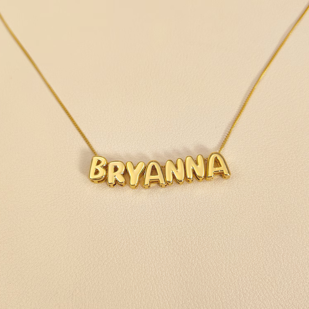 Buy 1 Get 2 FREE🎁Bubble Name Necklace