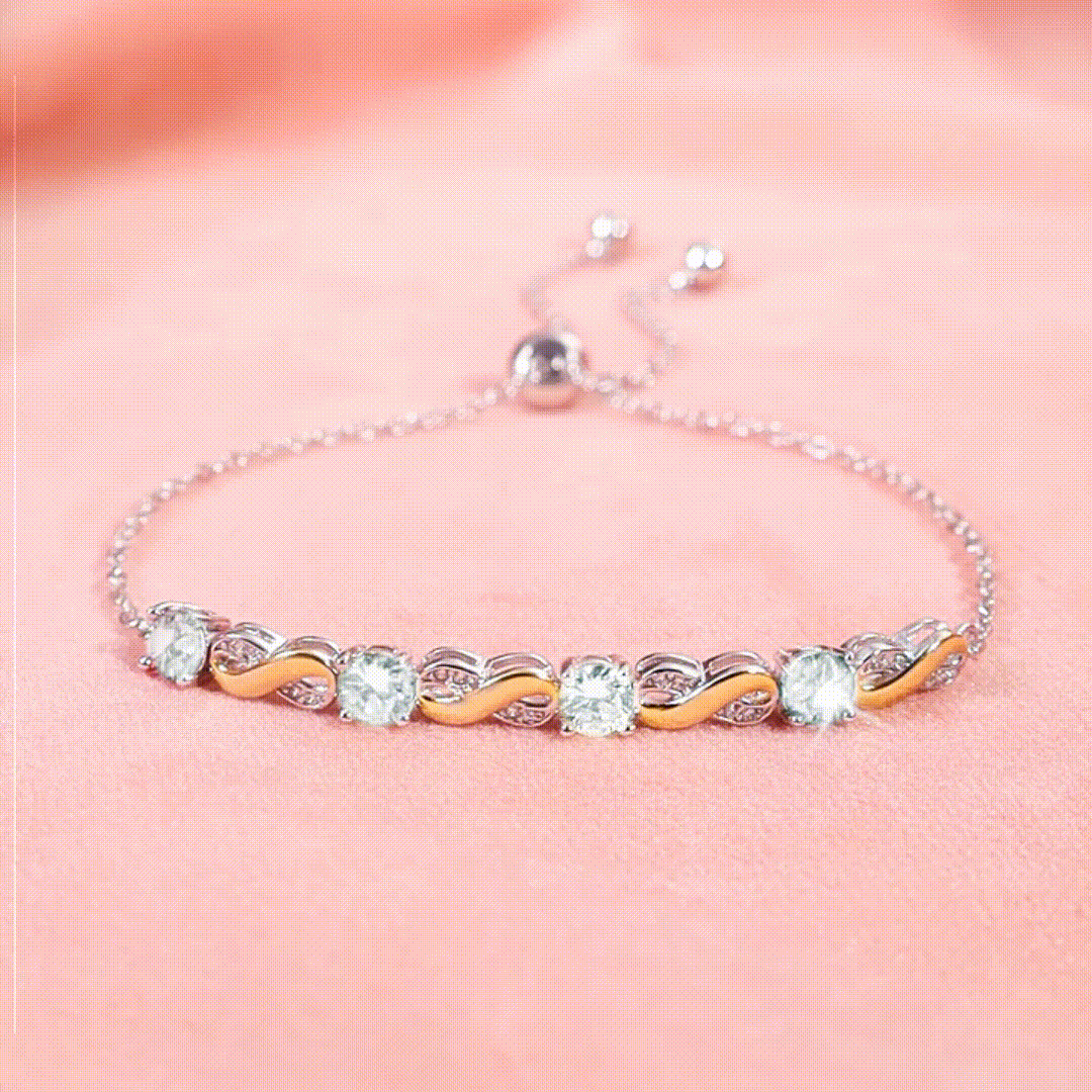 Custom Infinity Bracelet, Personalized Family Bracelet for Mom