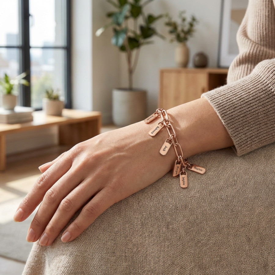 Rory Chain Link Bracelet with Custom Charms