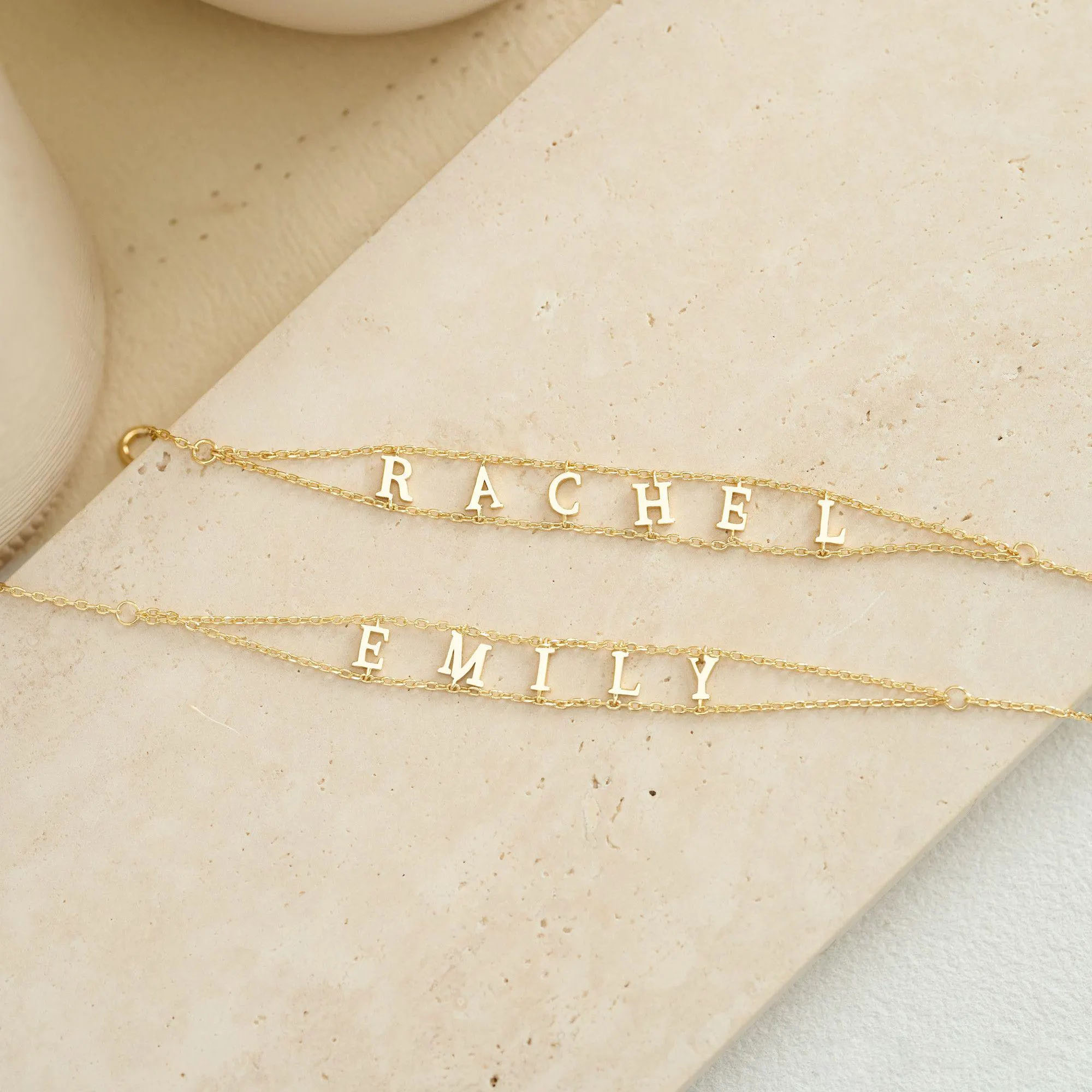 Custom Double Chain Name Bracelet