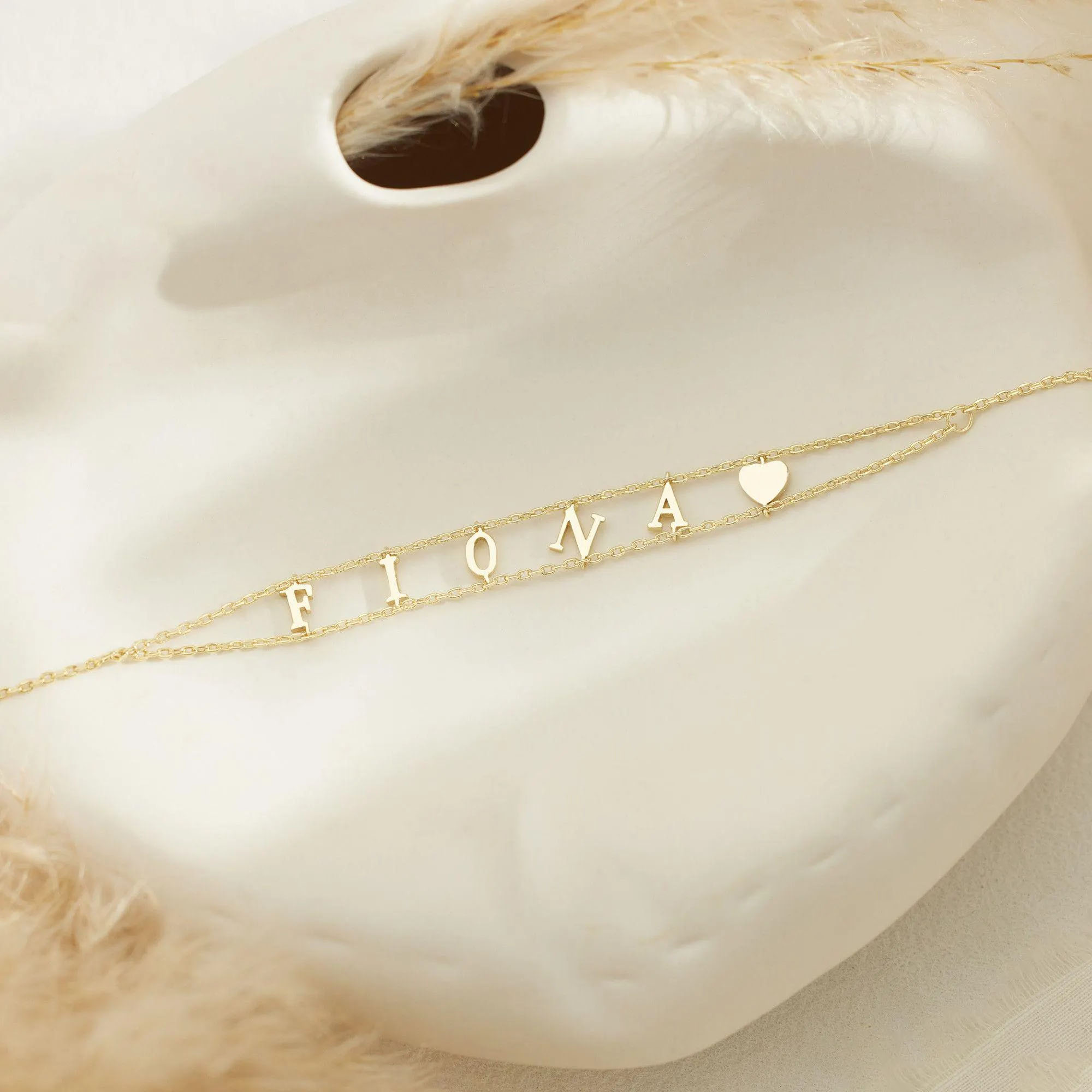 Custom Double Chain Name Bracelet