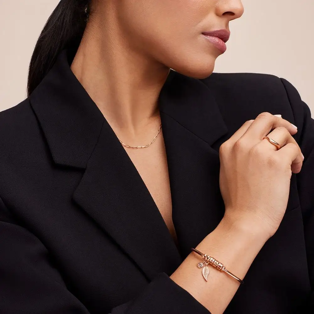 Mother's Day🎁Personalized Open Bangle Bracelet with Engraved Beads