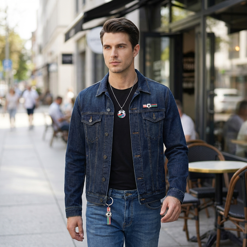 Football fan gift 🎁 Personalized football necklace/keychain/brooch to celebrate the World Cup co-hosted by the US, Canada, and Mexico.