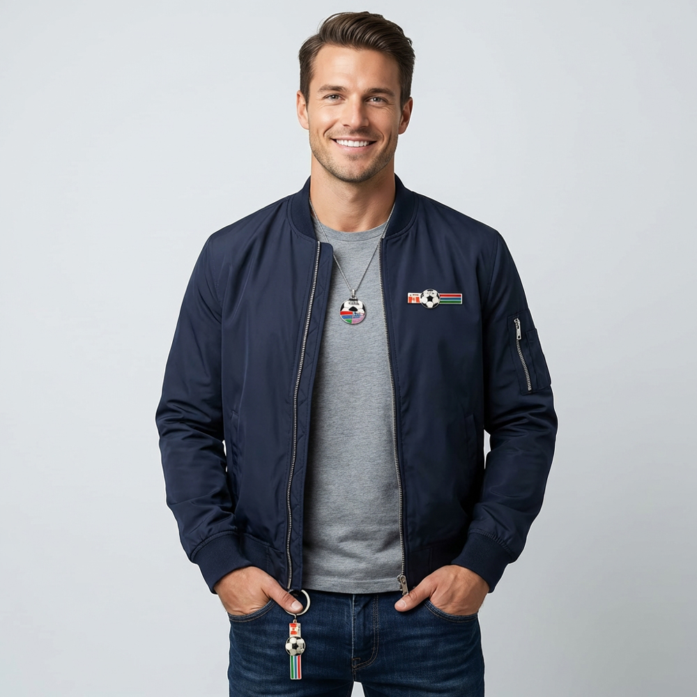 Football fan gift 🎁 Personalized football necklace/keychain/brooch to celebrate the World Cup co-hosted by the US, Canada, and Mexico.