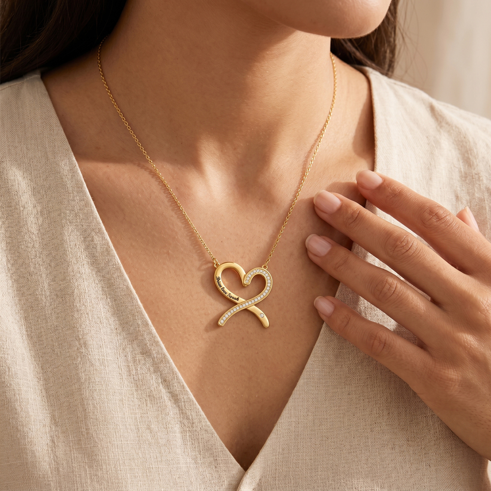 Rotatable Infinite Heart Necklace