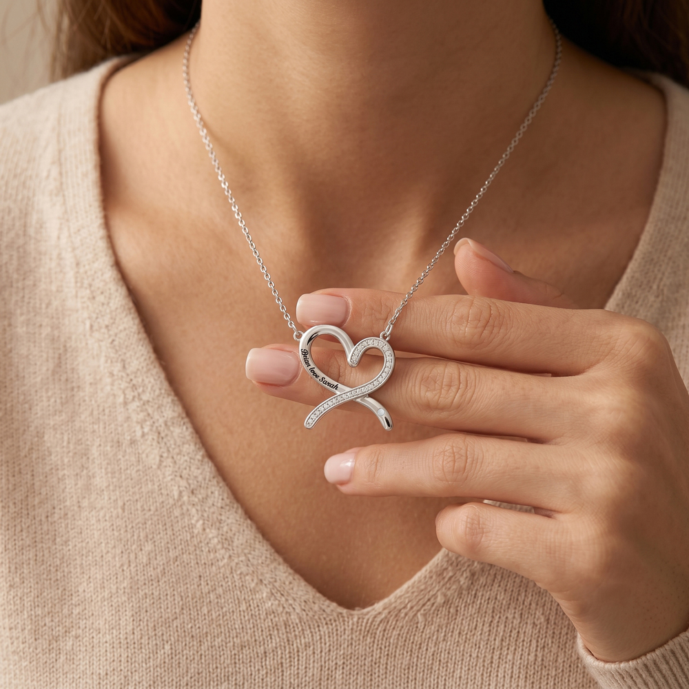Rotatable Infinite Heart Necklace