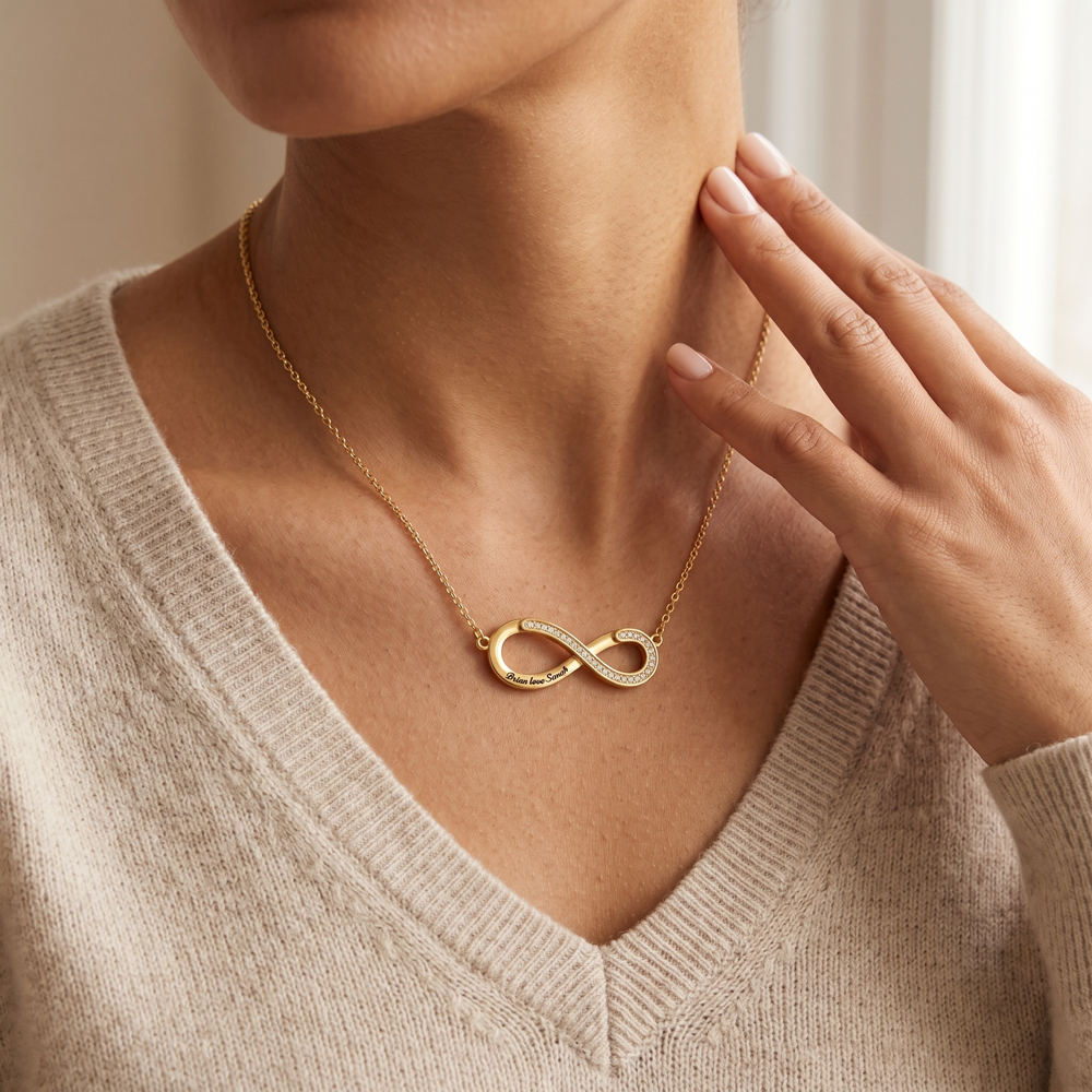 Rotatable Infinite Heart Necklace